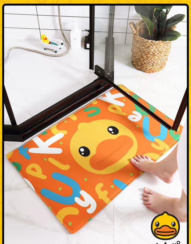 Chính hãng Little Yellow Duck Phòng tắm thấm sàn Mat Hộ gia đình Foot Pad Cửa Mat Phòng tắm vệ sinh Cửa nhà vệ sinh Chống trượt Mat - Thảm sàn