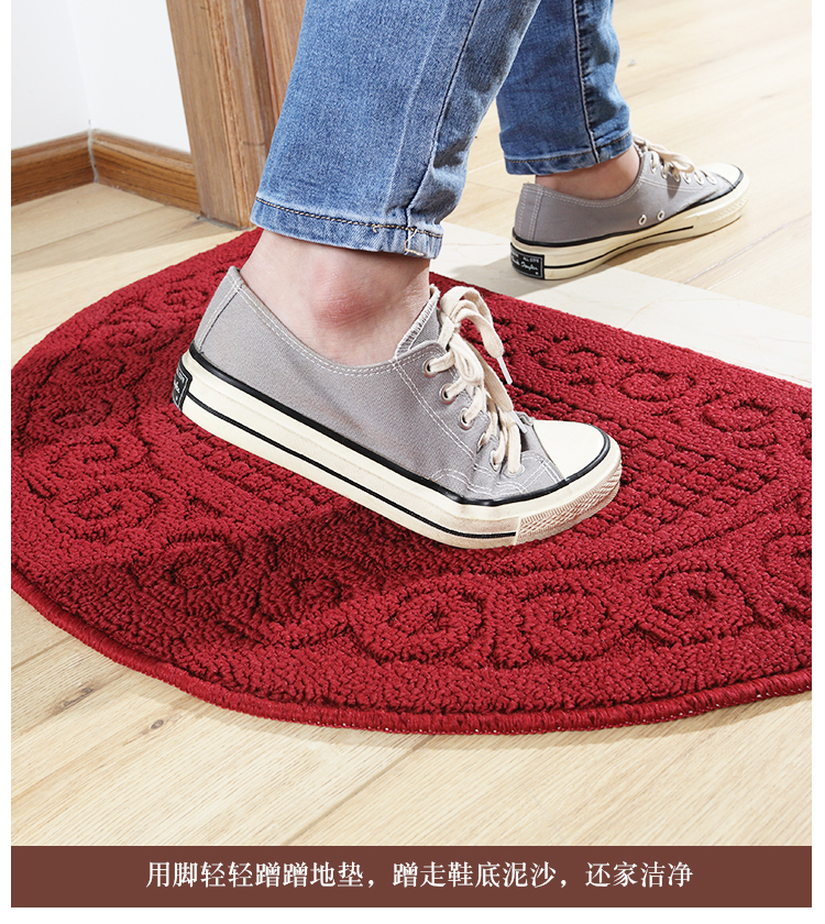 Bán thảm sàn tròn cửa mat thảm cửa ra vào phòng ngủ lối vào hội trường nhà chống mài mòn mat mat - Thảm sàn thảm nhựa lót sàn