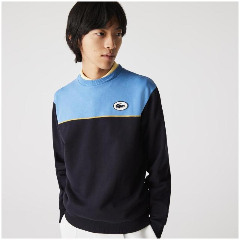 Lacoste 法国鳄鱼 拼色 男式套头卫衣 4.4折$63.27 海淘转运到手约￥448 天猫￥1788