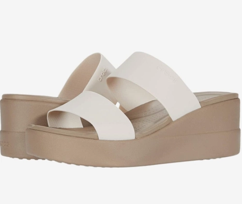 Crocs Летние босоножки, комфортные повседневные мюли на танкетке на каблуке