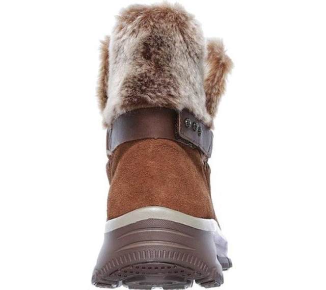 Skechers/Skechers women's boots cotton boots fur boots short boots winter suede leather US direct mail 822985