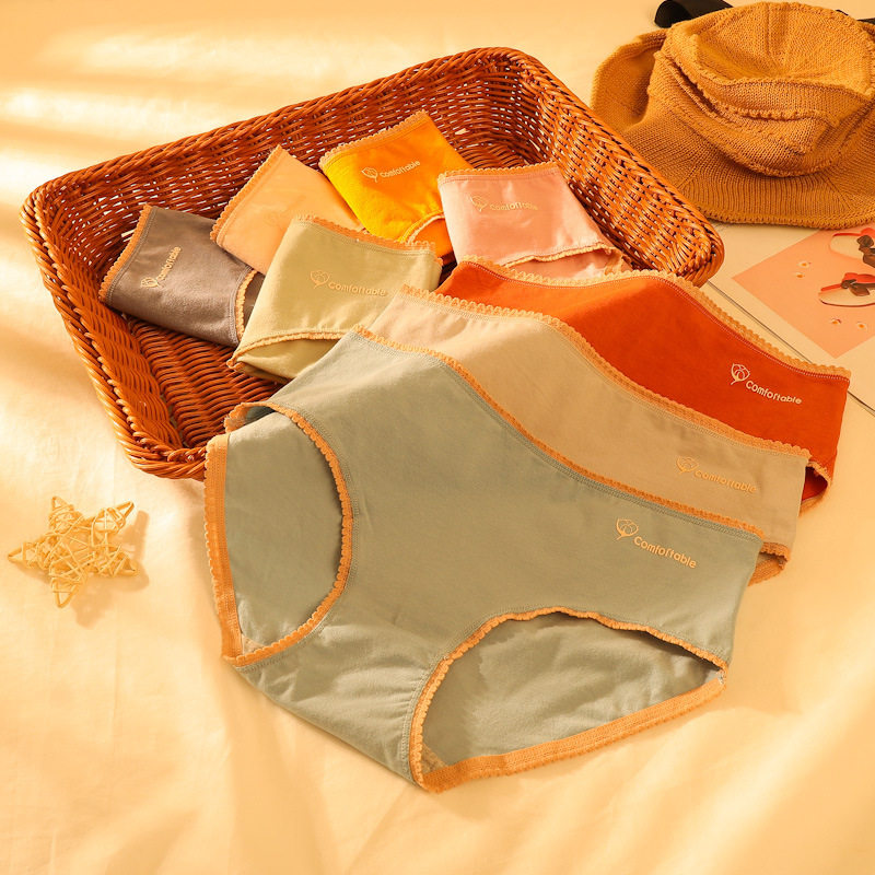 Explosive cotton graphene moisture-conducting underwear ladies antibacterial mid-waist breathable antibacterial bottom crotch girl briefs