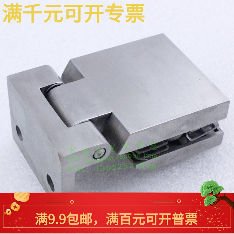 304 stainless steel reinforced cast glass door hinge cabinet door clip display cabinet hinge wine cabinet book cabinet door hinge