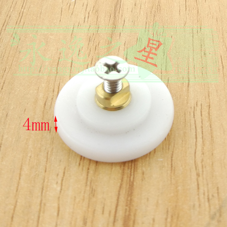 Old-fashioned shower room repair parts 26MM sliding door small hanging wheel glass pulley roller special flat wheel send steel screws