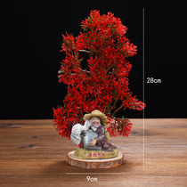 Sashimi plate decoration flowers and plants daily platter small ornaments hotel creative dishes plate decoration around the edge embellished with artificial flowers