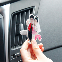 diy avatar car on-board incense perfume air conditioning air outlet in-car adornment cartoon creative photo customize