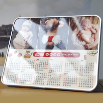 2022 New Crystal Desk Calendar Swing Table Custom Photo Wooden Photo Frame Bookings For Photo Tiger Year Children Enterprise 10