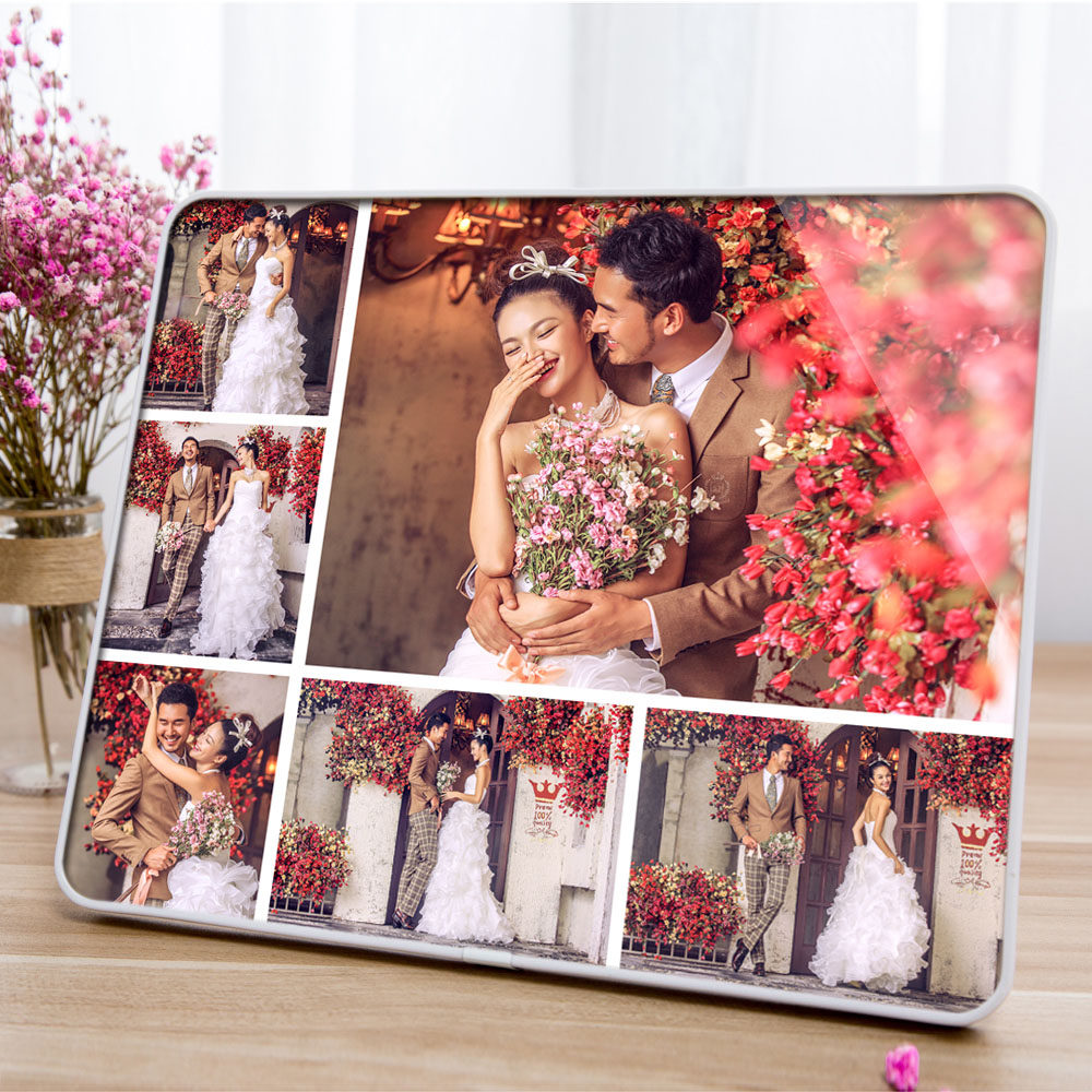Custom 12-inch wood prints Rafi Crystal custom photo wall table nine grid puzzle wash photo rinse