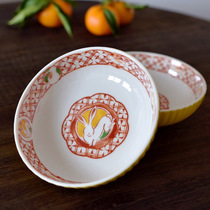 Hefeng weaving ceramic pastry plate afternoon tea snack plate cake plate simple literary snacks nut plate