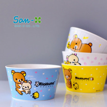 Japanese order cute bear ceramic small Bowl Childrens tableware bowl Japanese cute cute healing cartoon Bowl