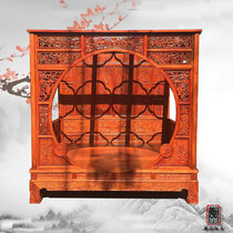 Hanhan mahogany furniture Burmese rosewood canopy bed princess bed Daguo rosewood solid wood step bed double bed