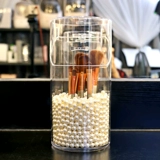 Кисть, пылезащитная система хранения, акриловый карандаш для бровей, карандаш для глаз, лайнер, тени для век, портативная переносная щетка, ручка-роллер из жемчуга, держатель для ручек