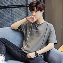 Antarctic people 2020 summer new mens short-sleeved t-shirt Korean version of the crew neck trend loose half-sleeve youth mens clothing C