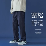 Вельветовые демисезонные штаны, трендовые спортивные повседневные брюки, свободный крой, оверсайз