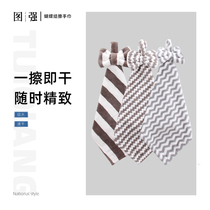 Figure strong coral velvet hand towel 3 hanging childrens kitchen bathroom household Korea strong absorbent cute towel