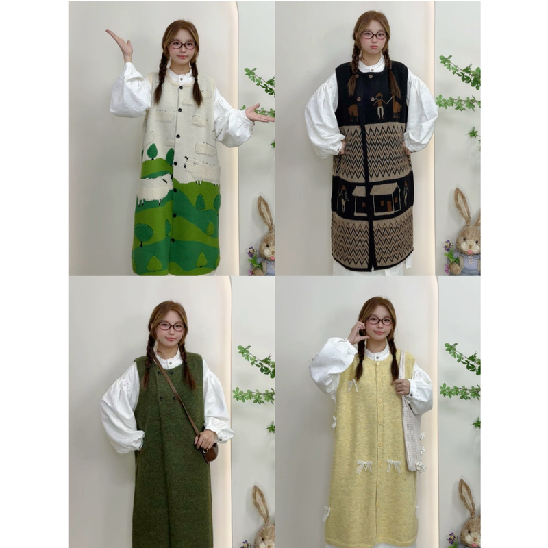 Jiahe "No. 100-200" Autumn and Winter Knitted Sweater Vest Dress Series