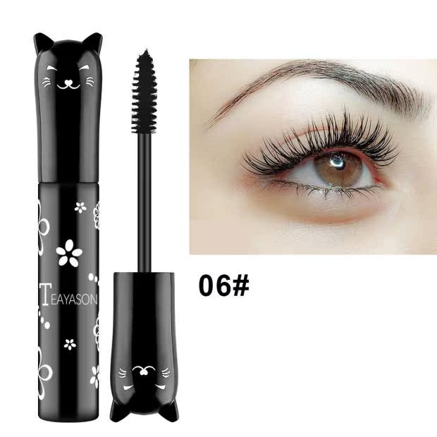 TEAYASON mascara màu không thấm nước siêu sợi dài mã hóa bột uốn trắng tím xanh cà phê nâu lắc cùng âm thanh - Kem Mascara / Revitalash mascara the face shop