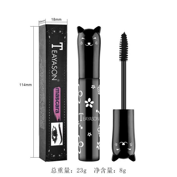 TEAYASON mascara màu không thấm nước siêu sợi dài mã hóa bột uốn trắng tím xanh cà phê nâu lắc cùng âm thanh - Kem Mascara / Revitalash mascara the face shop