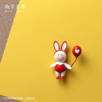 Bunny girl long-eared rabbit pushpin nail cartoon cute Cork decoration ins creative magnetic strong magnet