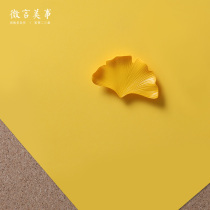 Yellow ginkgo leaf pin nailing puzzle painting portrait photo press nail cork board creative diy strong magnet