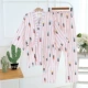 Bộ đồ ngủ cotton nam và nữ mùa xuân và mùa thu đôi gạc tay ngắn quần đôi kimono Nhật Bản phục vụ nhà mùa hè đồ bộ trung niên