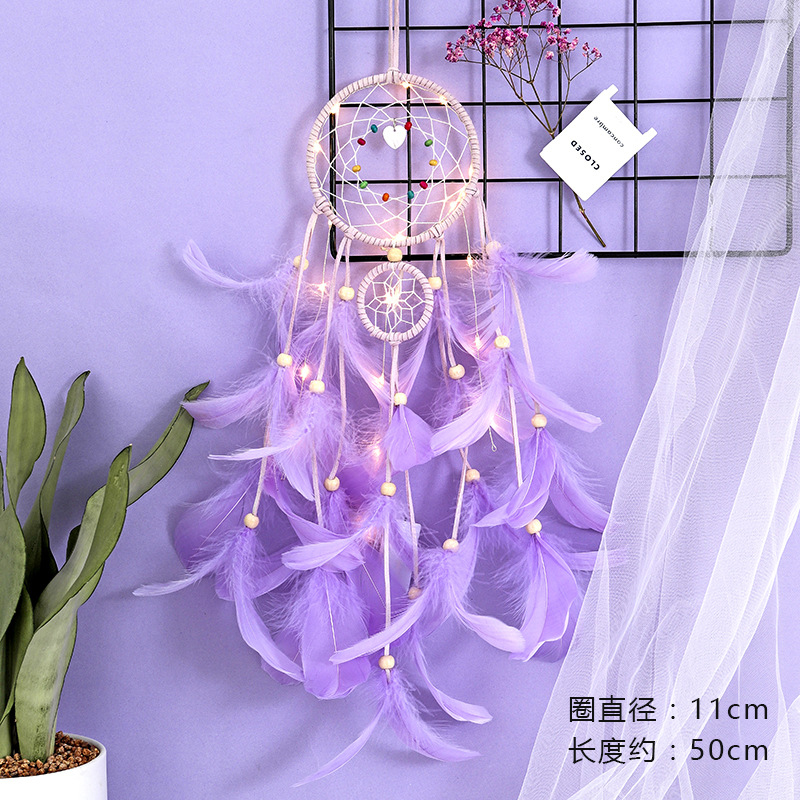 Dreamcatcher net flutter patch bunk Dreamnet material diy indoor hanging ornament girl heart catching energy net dream catching net room pendant