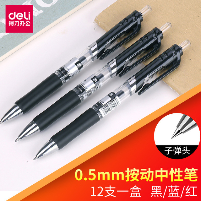 Del 33388 Press Neutral Pen Neutral Pen Black Red Ink 0 5m Office Signature Ballpoint Pen