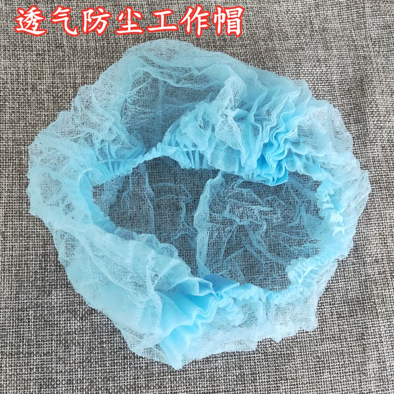 Mũ trùm đầu dùng một lần bằng vải không dệt dành cho nam và nữ chống bụi đầu bếp làm đẹp phục vụ thực phẩm mũ mũ làm việc không bụi mũ chụp tóc y tế mũ giấy y tế