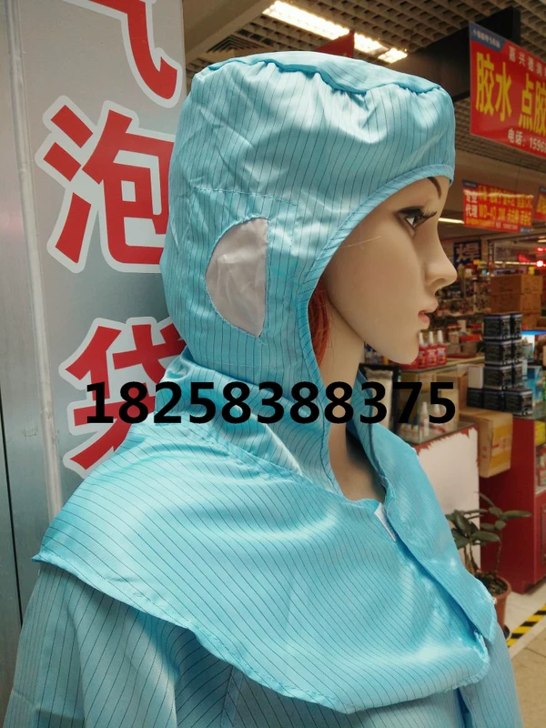 nón phòng sạch Mũ chống tĩnh điện Mũ khăn choàng chống tĩnh điện Mũ phòng sạch không bụi Mũ chống bụi Jumpsuit Mũ khăn choàng mũ trùm đầu phòng sạch mũ trùm đầu phòng sạch