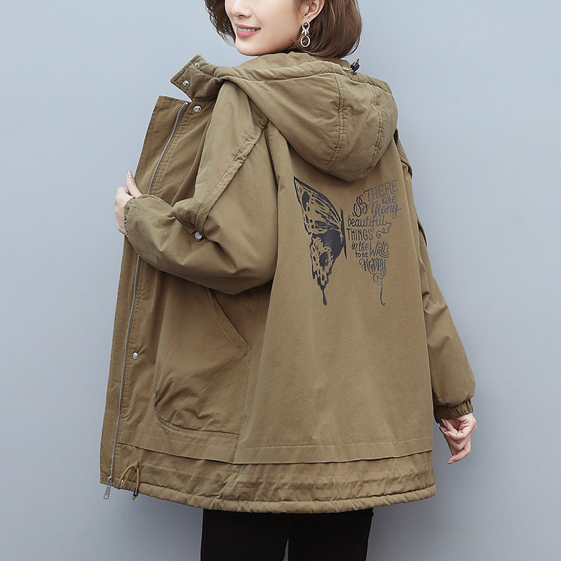 Winter parker cotton clothes women's middle and long model 2020 new middle-aged and elderly thickened plus fleece warm workwear casual jacket