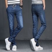 eo lỏng cơ thể xây dựng thông thường trẻ không có sắt miễn magnetonojeans nam mùa xuân và mùa hè kim loại lỏng thẳng thùng trăm đàn ông