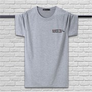 T-shirt cộng với mã cha hè lỏng trung niên tròn cổ người cha trẻ tuổi mặc áo nam ngắn tay mỏng