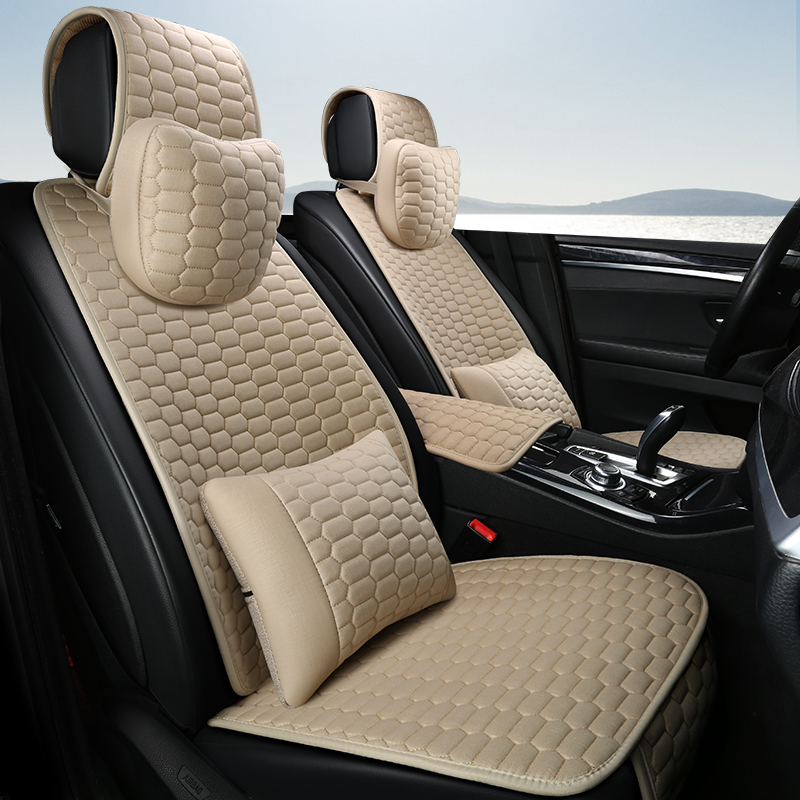 Pure linen car cushion Xuan Yi Qi Chun nature music accord Mondeo wing Tiger Camry small waist four-season cushion