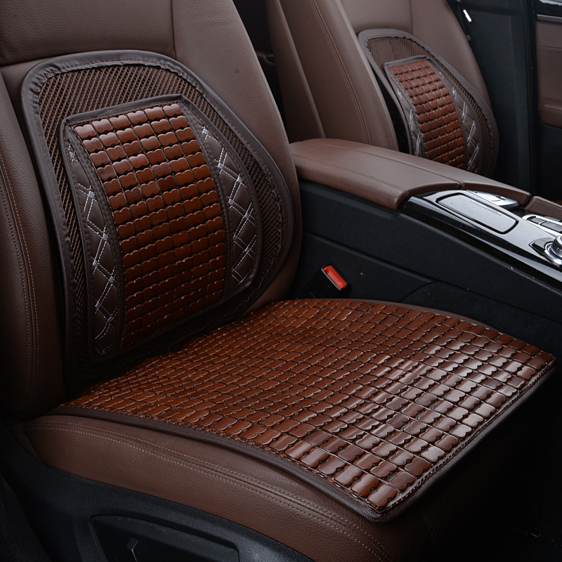 Summer bamboo car cushion single piece without backrest small three-piece set of cool mats Bamboo mat mat Mahjong breathable front seat cushion