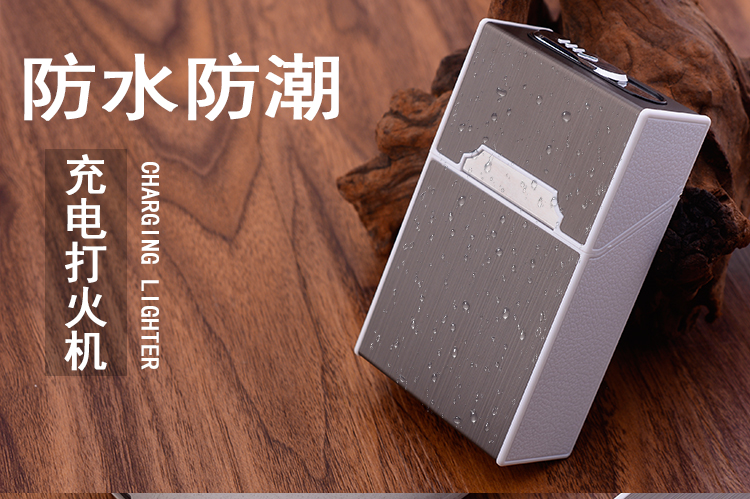 Gói thuốc lá nhẹ hơn 20 que di động có sạc USB thuốc lá bật lửa cá tính sáng tạo đàn ông mảnh mai - Bật lửa hột quẹt sạc điện