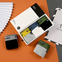 3 lady LES Mrs. T pure cotton tide brand wide waist loose large quad angle flat air breathable underwear