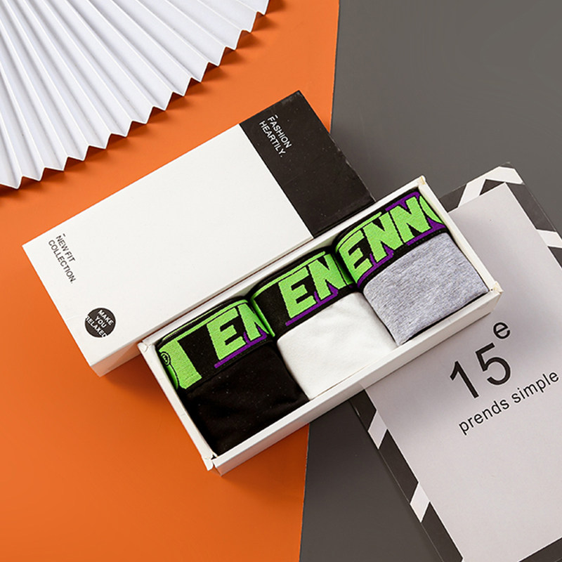 3 ladies Les handsome T tide pure cotton pure color wide edge mid-waist neutral large size Breathable Four-corner Sportpants