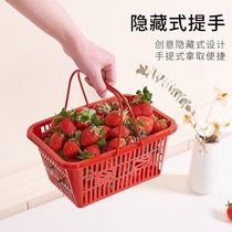 Plastic Fruit Turnover Basket Commercial Strawberry Basket Hand Picking Strawberry Basket Disposable Fruit Picking Basket