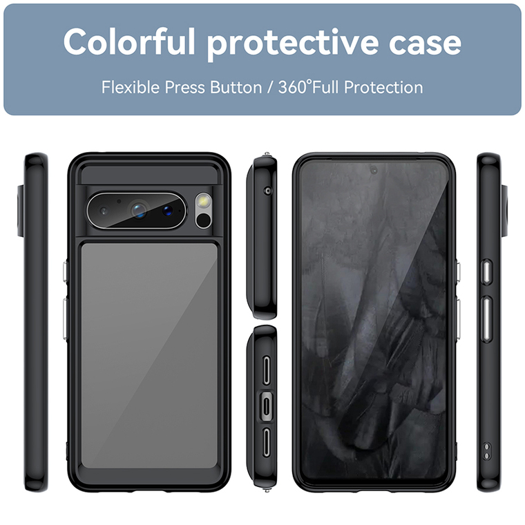 Tough Shockproof Transparent Clear 8, 8 Pro Google Pixel Phone Case