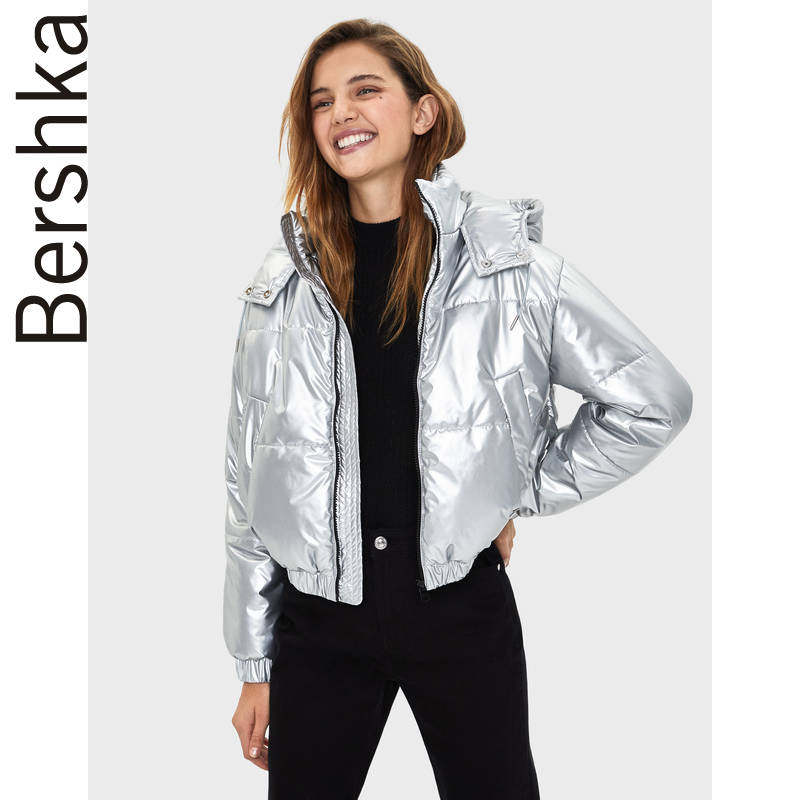 silver puffer jacket zara