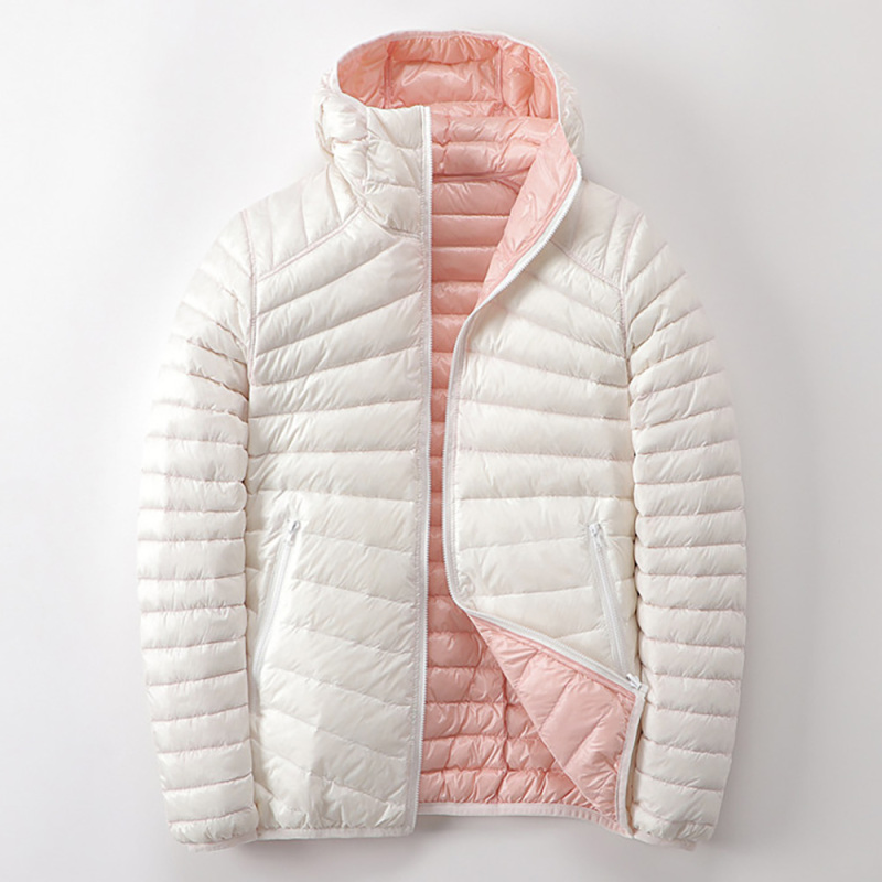 Women's Lightweight Short Reversible down Jacket White Duck down Coat Women's Outerwear Women's Lightweight Short Reversible down Jacket White Duck down Coat Women's Outerwear