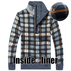 Свитер мужской 男秋冬季加绒羊毛衫套头毛衣winter coat men's pullover
