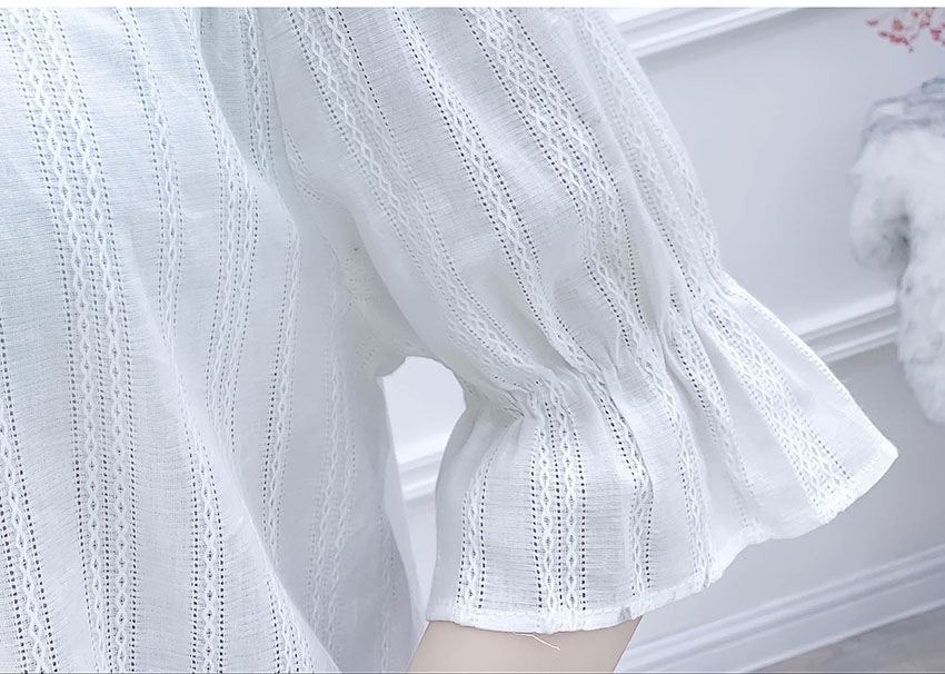 VK旗艦店 韓國風一字領雪紡衫魚尾套裝短袖裙裝