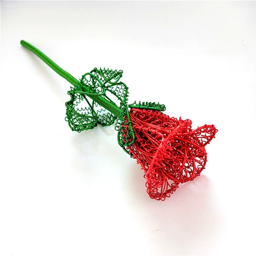 [Big Rose] Алюминиевая линия ручной работы розовая моделирование