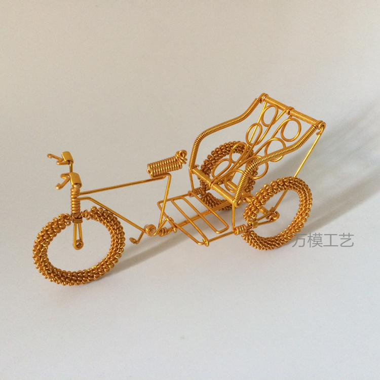(Tricycle)handmade bicycle color aluminum wire craft gift decoration Beijing rickshaw travel collection