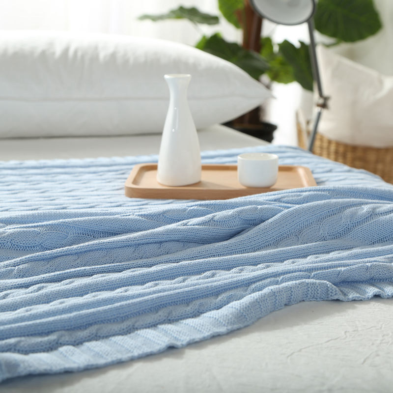 Full bông đan len tấm thảm chăn mền văn phòng chăn ngủ trưa chăn mền sofa chăn giải trí - Ném / Chăn chăn lông cừu tây tạng