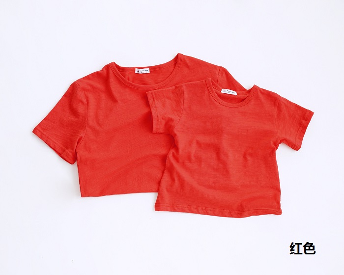 Cha mẹ mặc áo thun hè 2019 mới đầy đủ mẹ con gái cotton ngắn tay gia đình nước ngoài nửa tay mẹ - Trang phục dành cho cha mẹ và con váy trẻ em