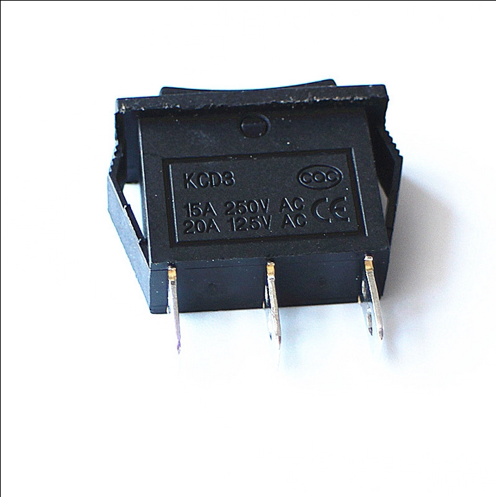 (3 gear 3 feet 3 gear three feet black) KCD3-3PD single pole double throw 15A rocker power supply rocker switch