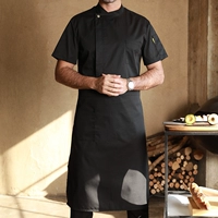 Черный фартук, короткий рукав