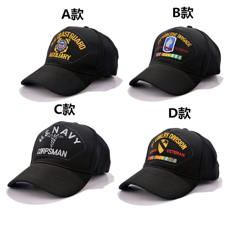 High quality embroidered US military tactical baseball cap men's breathable air force cap USARMY commemorative military fan cap navy military cap